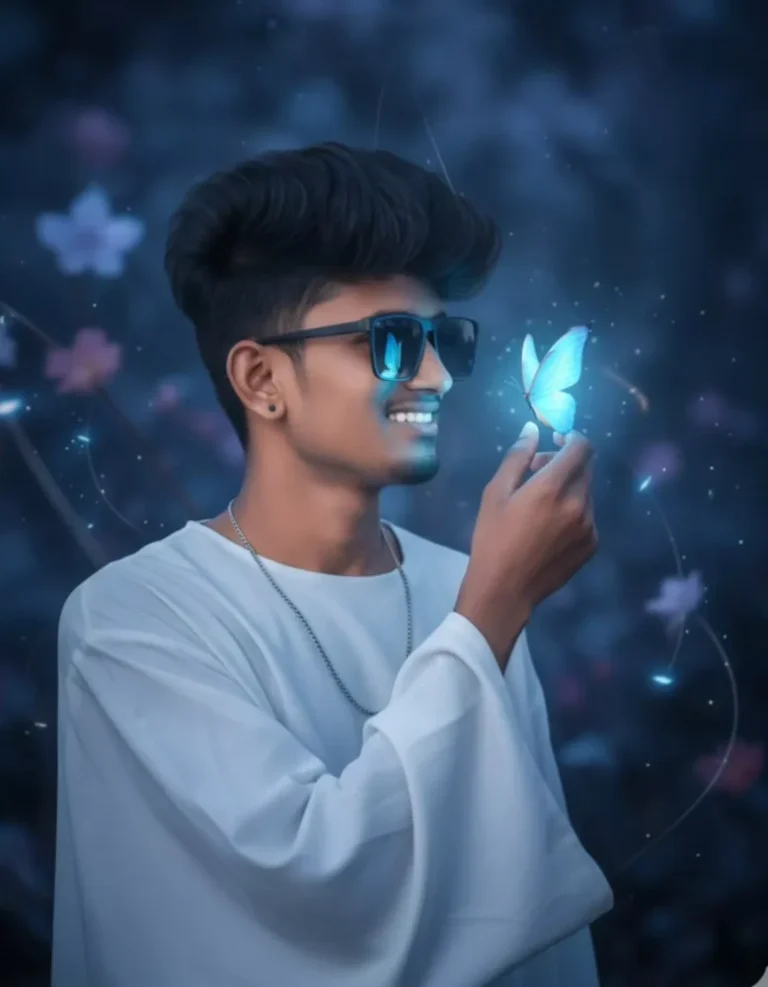 Google Gemini Glowing Butterflies Ai photo Editing Prompts