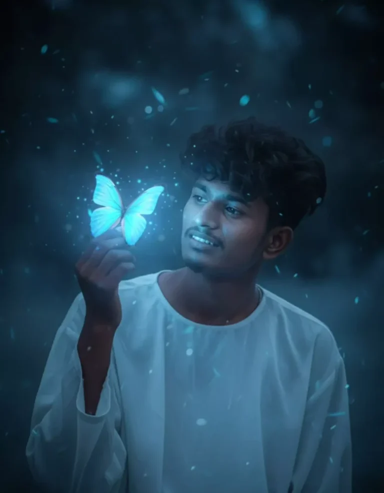 Google Gemini Glowing Butterflies Ai photo Editing Prompts