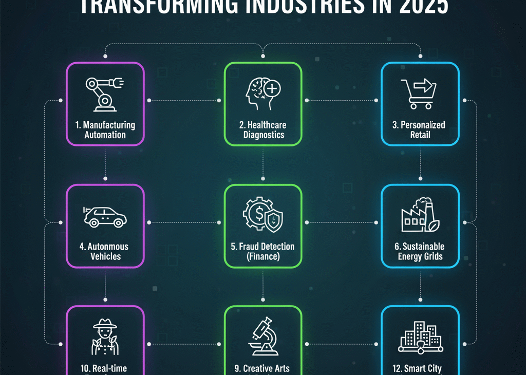12 AI Technology Examples Transforming Industries in 2025.